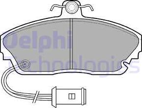 Delphi LP559 - Тормозные колодки, дисковые, комплект autospares.lv