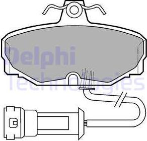 Delphi LP557 - Тормозные колодки, дисковые, комплект autospares.lv