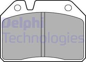 Delphi LP55 - Тормозные колодки, дисковые, комплект autospares.lv