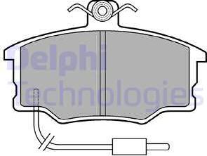 Delphi LP569 - Тормозные колодки, дисковые, комплект autospares.lv