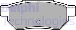 Delphi LP562 - Тормозные колодки, дисковые, комплект autospares.lv