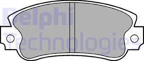 Delphi LP509 - Тормозные колодки, дисковые, комплект autospares.lv