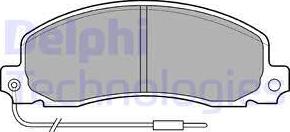 Delphi LP504 - Тормозные колодки, дисковые, комплект autospares.lv
