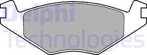 Delphi LP505 - Тормозные колодки, дисковые, комплект autospares.lv
