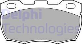 Delphi LP506 - Тормозные колодки, дисковые, комплект autospares.lv