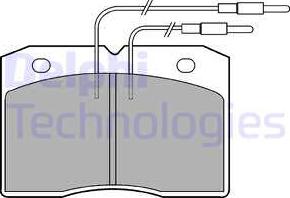 Delphi LP501 - Тормозные колодки, дисковые, комплект autospares.lv