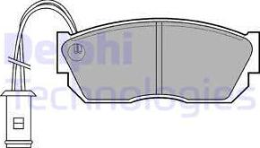 Delphi LP519 - Тормозные колодки, дисковые, комплект autospares.lv