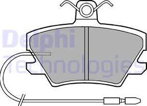 Delphi LP518 - Тормозные колодки, дисковые, комплект autospares.lv