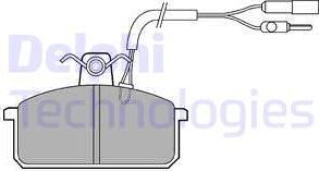 Delphi LP517 - Тормозные колодки, дисковые, комплект autospares.lv