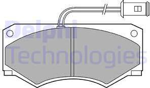 Delphi LP584 - Тормозные колодки, дисковые, комплект autospares.lv