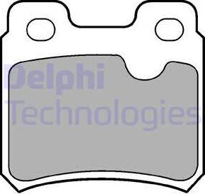 Delphi LP586 - Тормозные колодки, дисковые, комплект autospares.lv