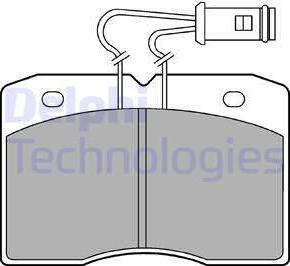 Delphi LP580 - Тормозные колодки, дисковые, комплект autospares.lv