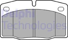 Delphi LP581 - Тормозные колодки, дисковые, комплект autospares.lv