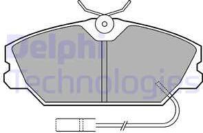 Delphi LP539 - Тормозные колодки, дисковые, комплект autospares.lv