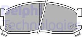 Delphi LP530 - Тормозные колодки, дисковые, комплект autospares.lv