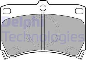 Delphi LP531 - Тормозные колодки, дисковые, комплект autospares.lv