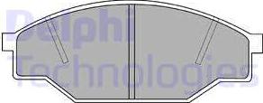 Delphi LP538 - Тормозные колодки, дисковые, комплект autospares.lv