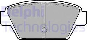 Delphi LP533 - Тормозные колодки, дисковые, комплект autospares.lv