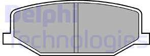 Delphi LP527 - Тормозные колодки, дисковые, комплект autospares.lv