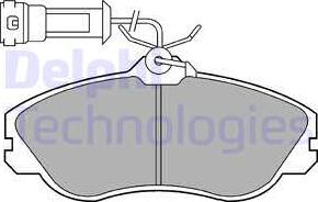 Delphi LP579 - Тормозные колодки, дисковые, комплект autospares.lv