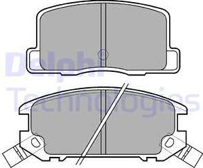 Delphi LP574 - Тормозные колодки, дисковые, комплект autospares.lv