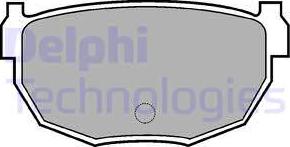 Delphi LP570 - Тормозные колодки, дисковые, комплект autospares.lv