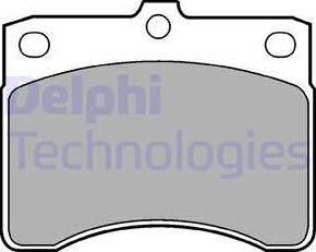 Delphi LP578 - Тормозные колодки, дисковые, комплект autospares.lv