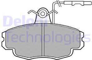 Delphi LP695 - Тормозные колодки, дисковые, комплект autospares.lv