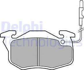 Delphi LP696 - Тормозные колодки, дисковые, комплект autospares.lv