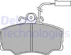 Delphi LP692 - Тормозные колодки, дисковые, комплект autospares.lv