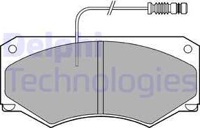 Delphi LP697 - Тормозные колодки, дисковые, комплект autospares.lv