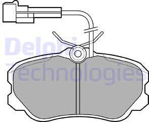 Delphi LP644 - Тормозные колодки, дисковые, комплект autospares.lv