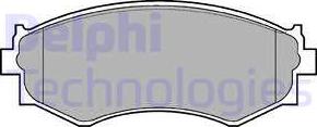 Delphi LP645 - Тормозные колодки, дисковые, комплект autospares.lv
