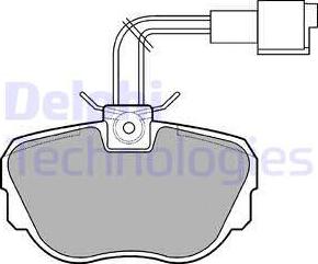 Delphi LP647 - Тормозные колодки, дисковые, комплект autospares.lv