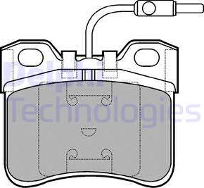 Delphi LP652 - Тормозные колодки, дисковые, комплект autospares.lv