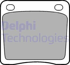 Delphi LP65 - Тормозные колодки, дисковые, комплект autospares.lv