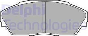 Delphi LP665 - Тормозные колодки, дисковые, комплект autospares.lv
