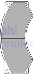 Delphi LP660 - Тормозные колодки, дисковые, комплект autospares.lv