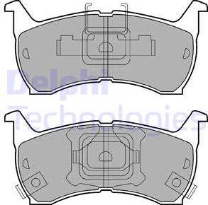 Delphi LP663 - Тормозные колодки, дисковые, комплект autospares.lv