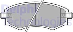 Delphi LP606 - Тормозные колодки, дисковые, комплект autospares.lv
