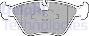 Delphi LP602 - Тормозные колодки, дисковые, комплект autospares.lv