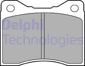 Delphi LP60 - Тормозные колодки, дисковые, комплект autospares.lv