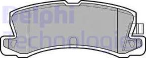 Delphi LP611 - Тормозные колодки, дисковые, комплект autospares.lv