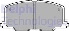 Delphi LP613 - Тормозные колодки, дисковые, комплект autospares.lv