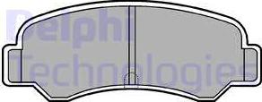 Delphi LP612 - Тормозные колодки, дисковые, комплект autospares.lv