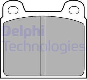 Delphi LP61 - Тормозные колодки, дисковые, комплект autospares.lv