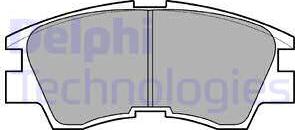Delphi LP633 - Тормозные колодки, дисковые, комплект autospares.lv