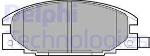 Delphi LP629 - Тормозные колодки, дисковые, комплект autospares.lv