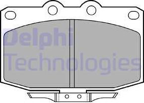 Delphi LP621 - Тормозные колодки, дисковые, комплект autospares.lv