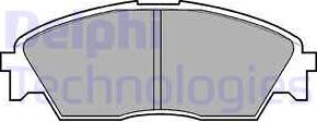 Delphi LP628 - Тормозные колодки, дисковые, комплект autospares.lv